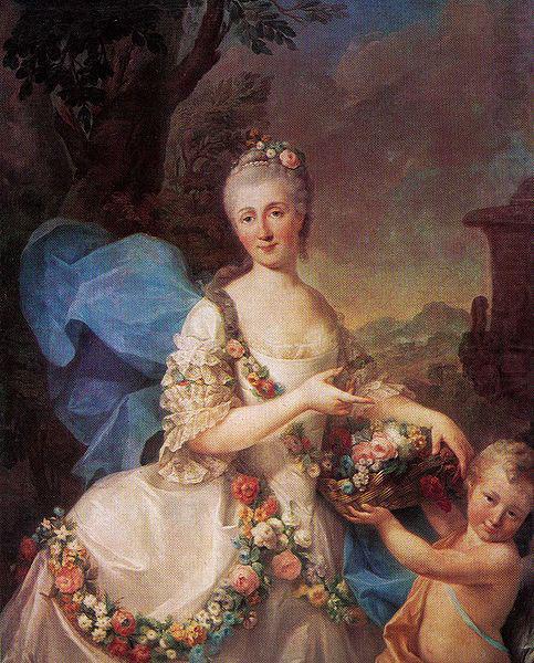 Marcello Bacciarelli Portrait of Apolonia Ustrzycka and her son Stanislaw. china oil painting image